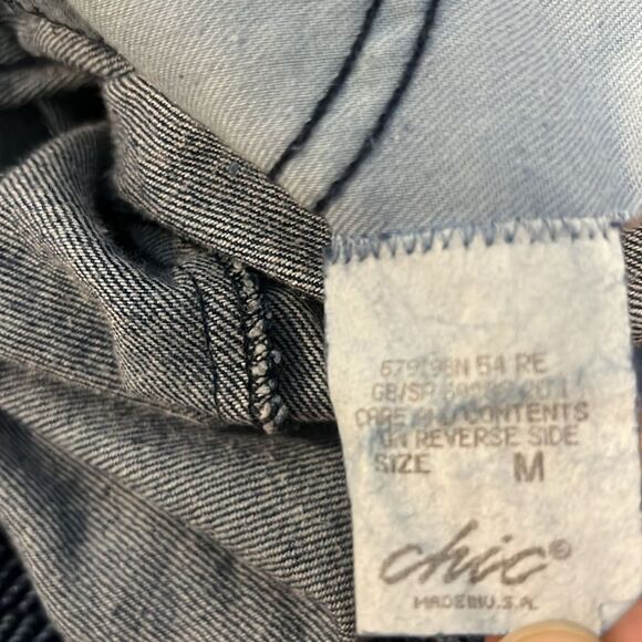 Chic vintage high rise 80s Jeans denim Elastic Waist - Picture 9 of 11